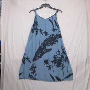 Napua Collection Sundress Hawaii Floral Flowy Blue/Gray Women Size | S/M